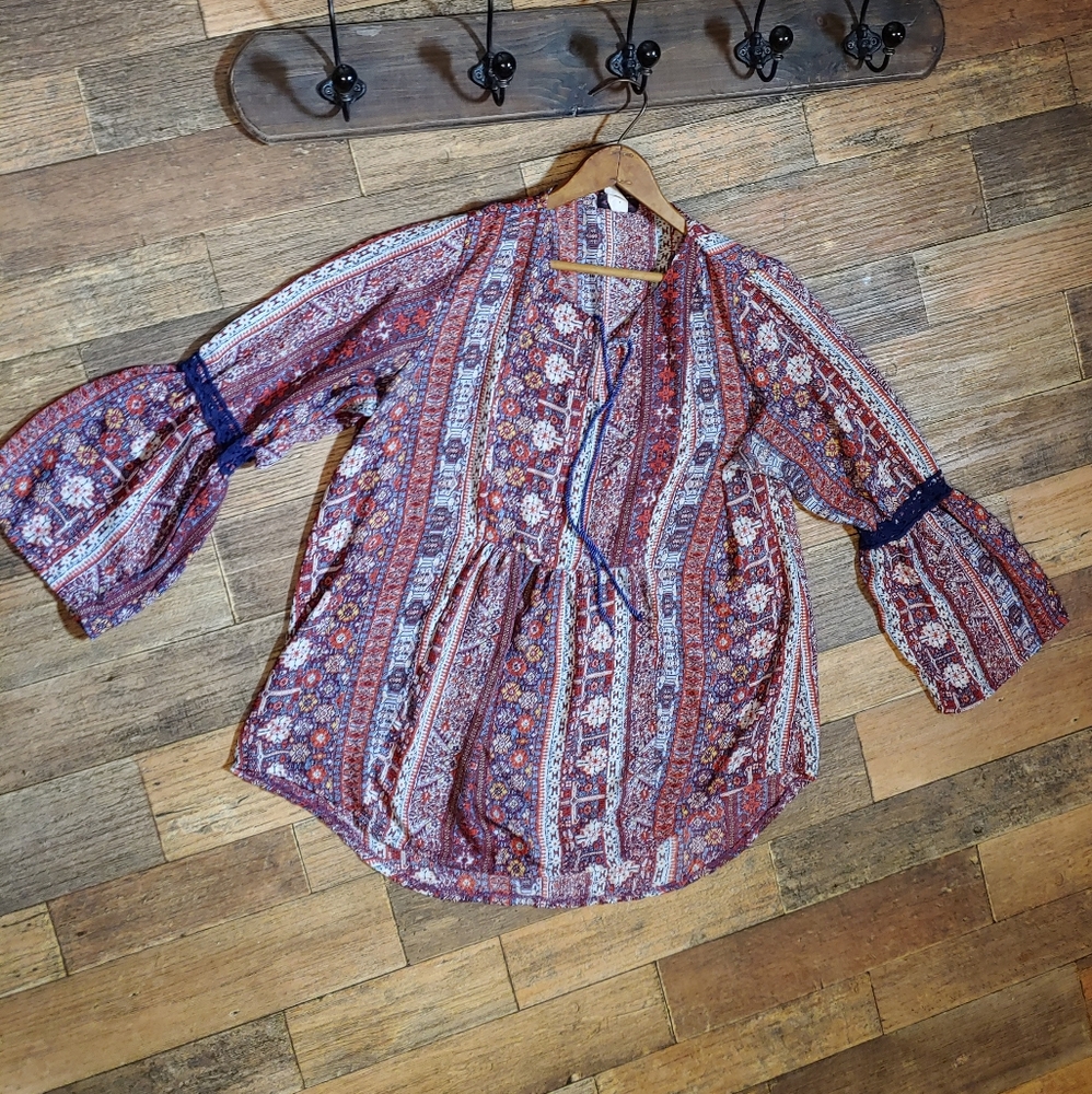 Cocomo long sleeve peasant blouse
